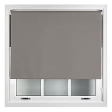 FURNISHED Grey Roller Blackout Made to Measure Insulated Easy Fit Window Blinds | Grey | Dark Grey