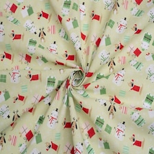 Green Printed Polycotton Fabric for Dressmaking, 112.5cm / 44" Wide - per metre