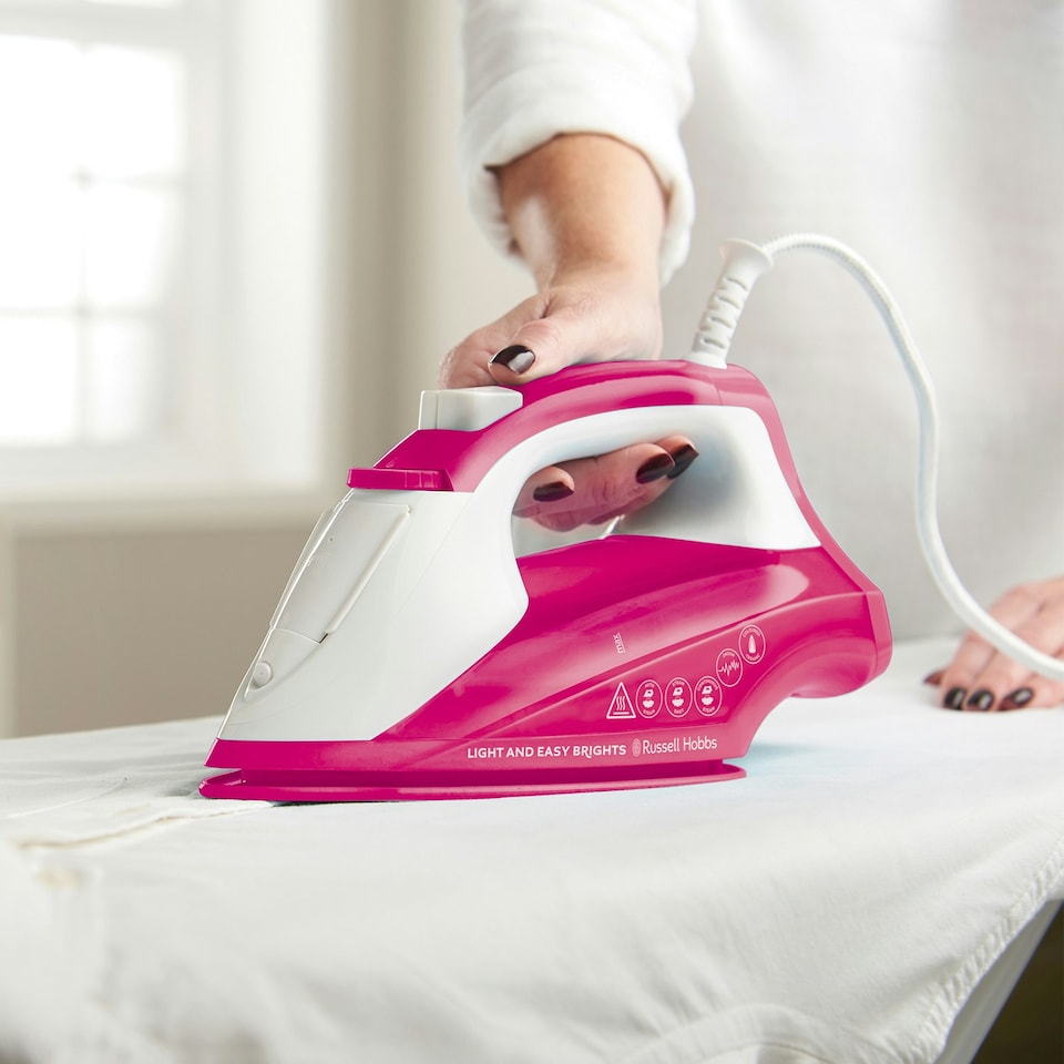 image 1 of Russell Hobbs Light & Easy Brights Steam Iron - Berry