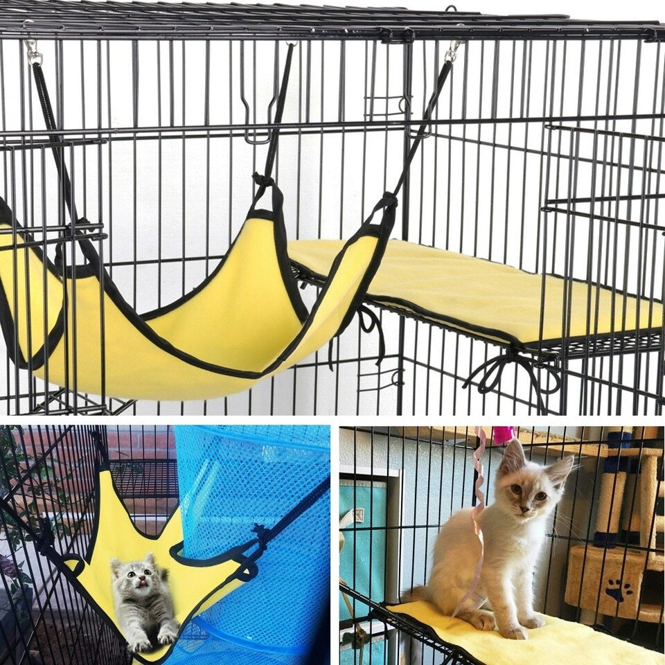 image 1 of Yaheetech 123 cm Tall Rolling Cat Cage on Wheels