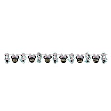 Disney Paper Minnie Mouse Garland - Pink/Blue - One Size