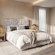 image 1 of Vida Designs Valentina 4ft6 Double Bed Frame, Crushed Velvet Silver, 135 x 190cm