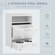 image 3 of PawHut Pet Feeder Station, Dog Cat Food Storage Feeding Station, Food Cabinet