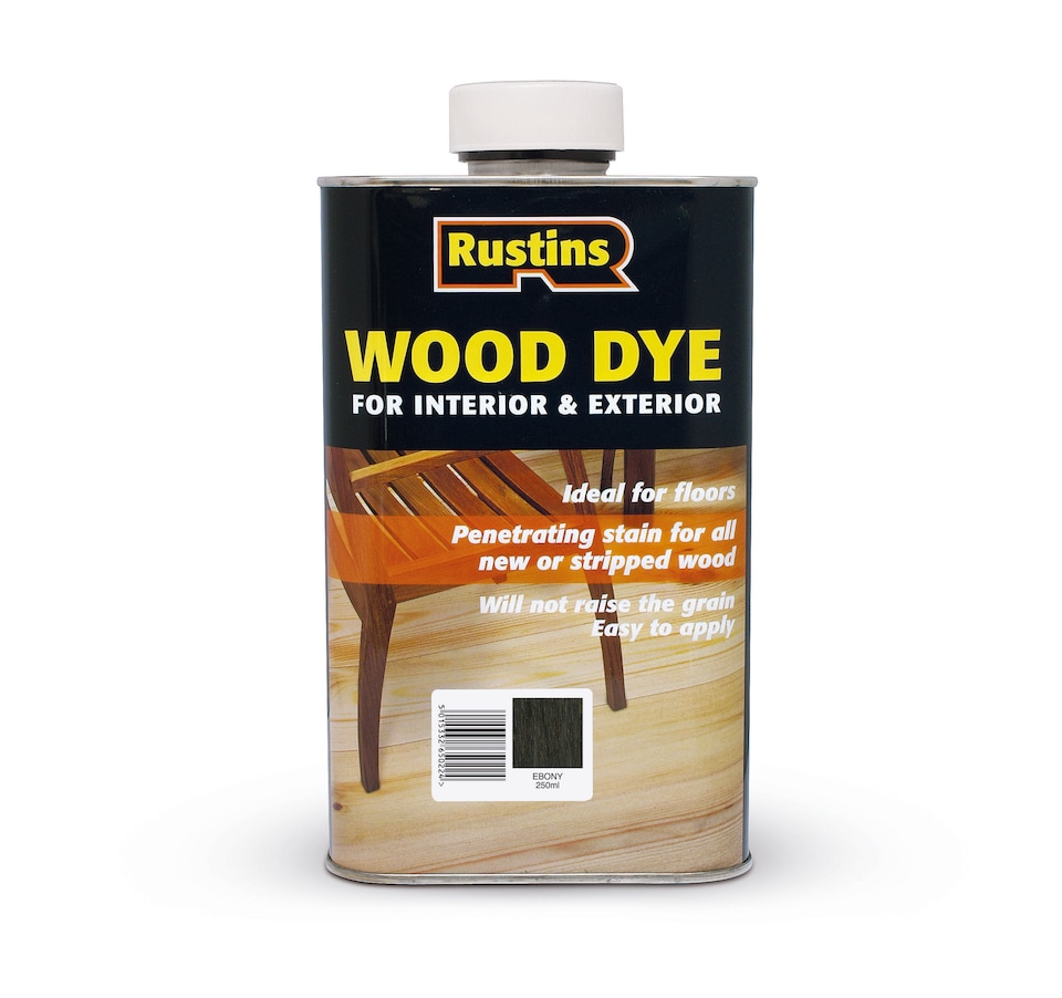 image 1 of Rustins Wood Dye Ebony 250ml