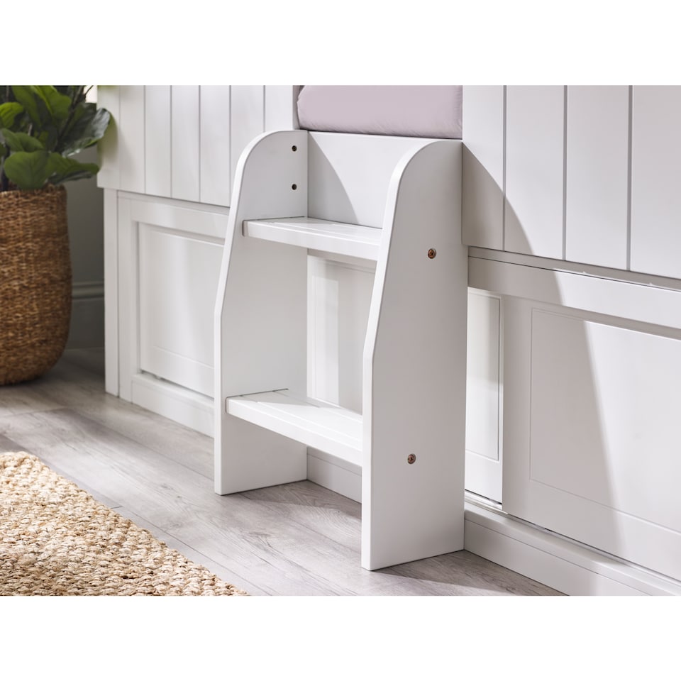 image 1 of Acorn 90cm Single White Treehouse Midsleeper Bed with Storage