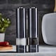 image 2 of Cooks Professional Electric Salt & Pepper Mill Set | Adjustable Grind Settings | Simple One-Button Operation | Graphite