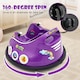 image 4 of COSTWAY 360° Swivel 12V Electric Ride On Car Kids Purple
