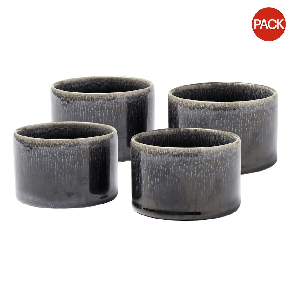 Vinga Nomimono Mini Bowl Set (Pack of 4) - Black - One Size
