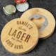 image 8 of Personalised Free Text Bamboo Bottle Opener Coaster