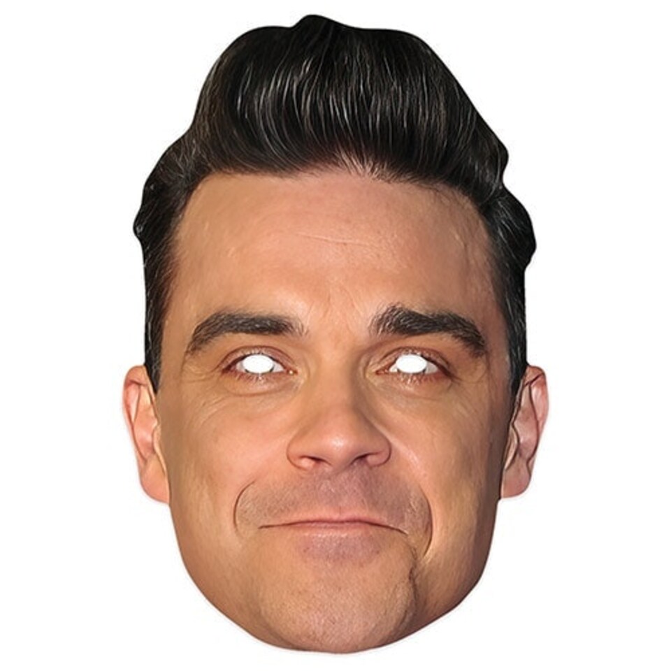 Robbie Williams Cardboard Face Mask