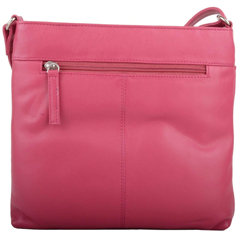 image 1 of Smart Genuine Leather Cross Body / Shoulder Bag Multi Pink | Pink/White