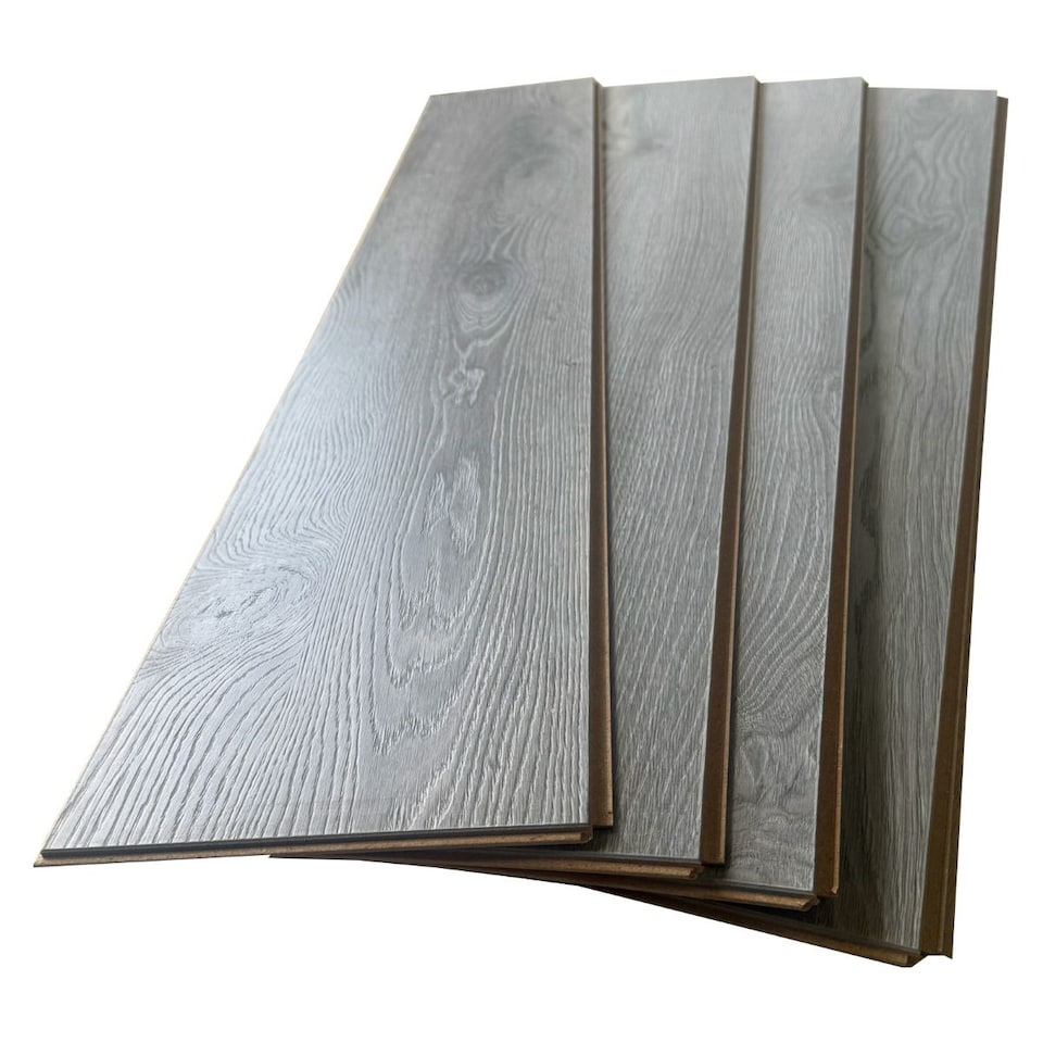 image 1 of AGT Effect Elbruz PRK911 Wood Effect Click Laminate Flooring - Plank (8mm) For Domestic & Commercial Use | Grey | Grey | 1