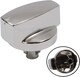 image 2 of SPARES2GO Oven Cooker Knob For Belling 444445412 444445413 1000DF Function Control Switch (Silver/Chrome)