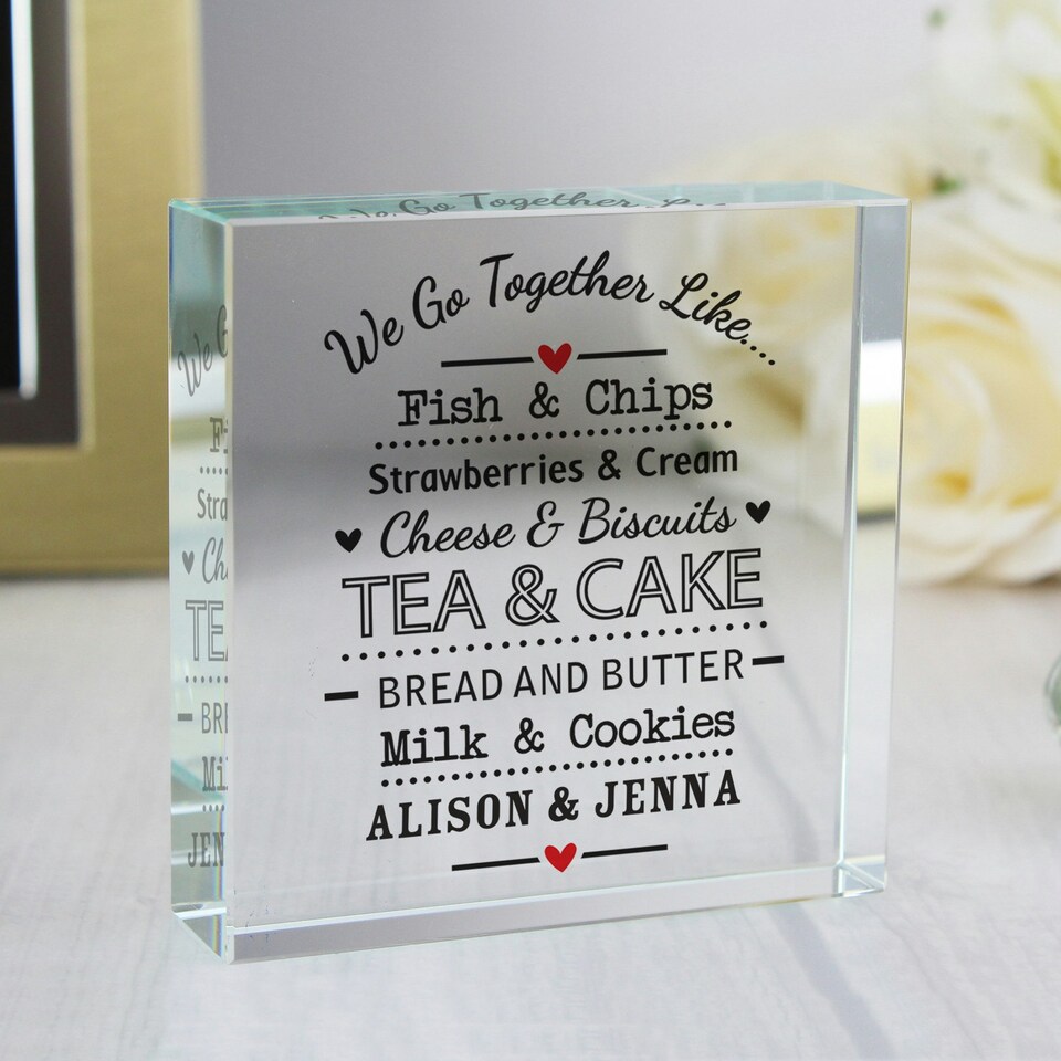 image 1 of Personalised We Go Together Like... Crystal Token Clear | One Size