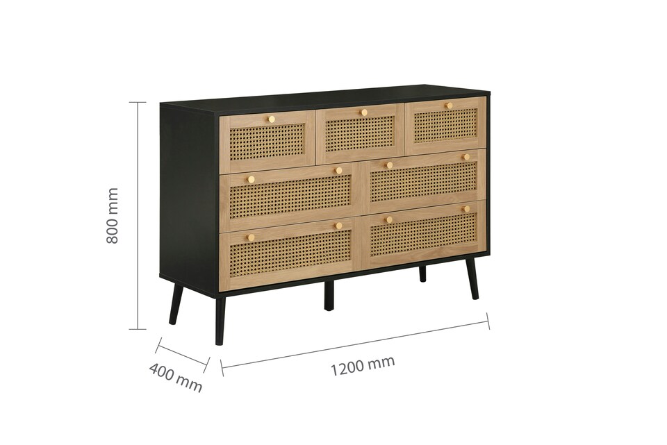image 1 of Croxley 7 Drawer Rattan Chest
