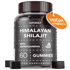 SuperSelf Himalayan Shilajit with Ashwagandha & Turmeric Pineapple Flavour 60 Gummies