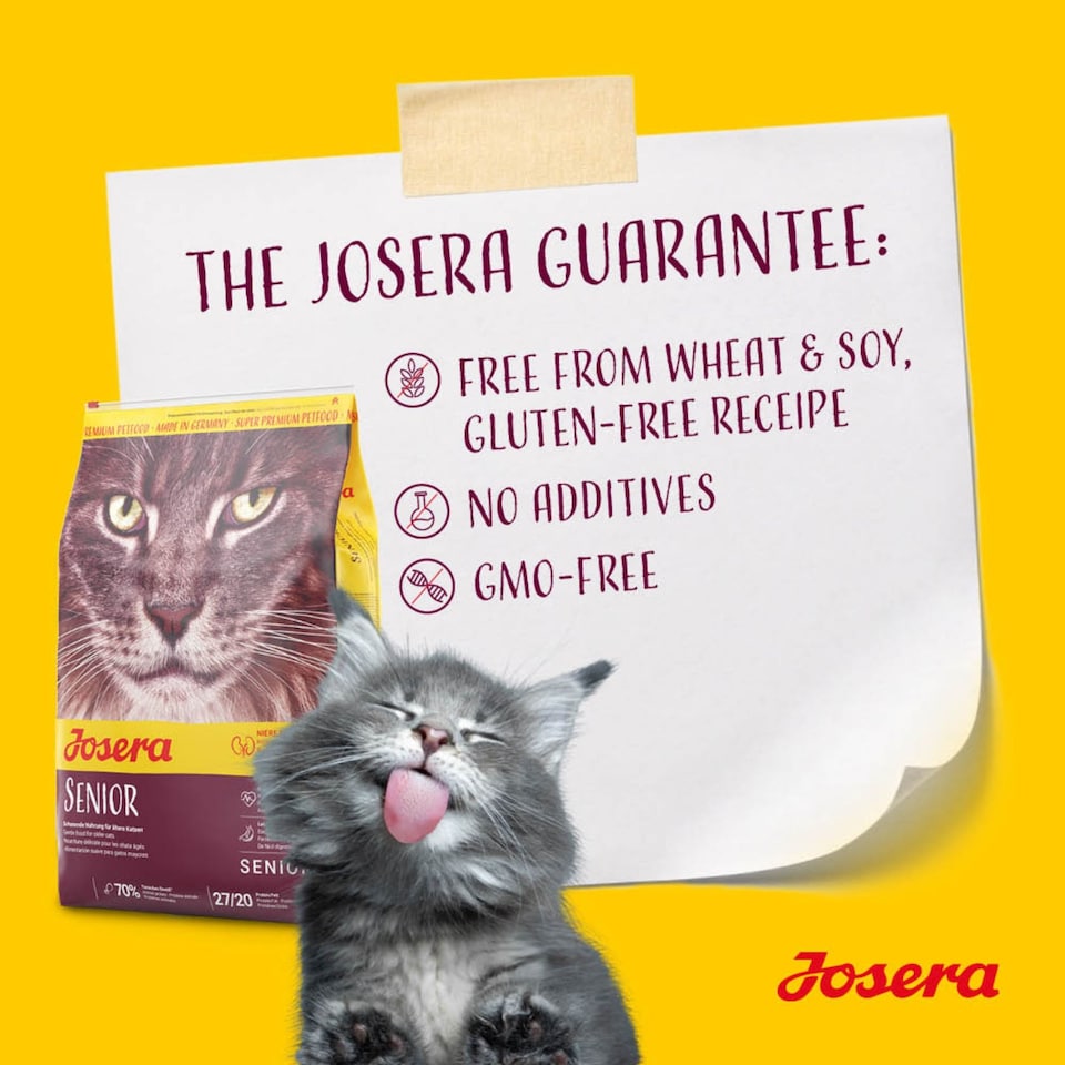 image 1 of Josera Senior complete food for older cats | Easily digestible | Kidney support | Sensitive stomach | Gluten free | Anti-Hairball | Herbs & Fruits | 6x2kg
