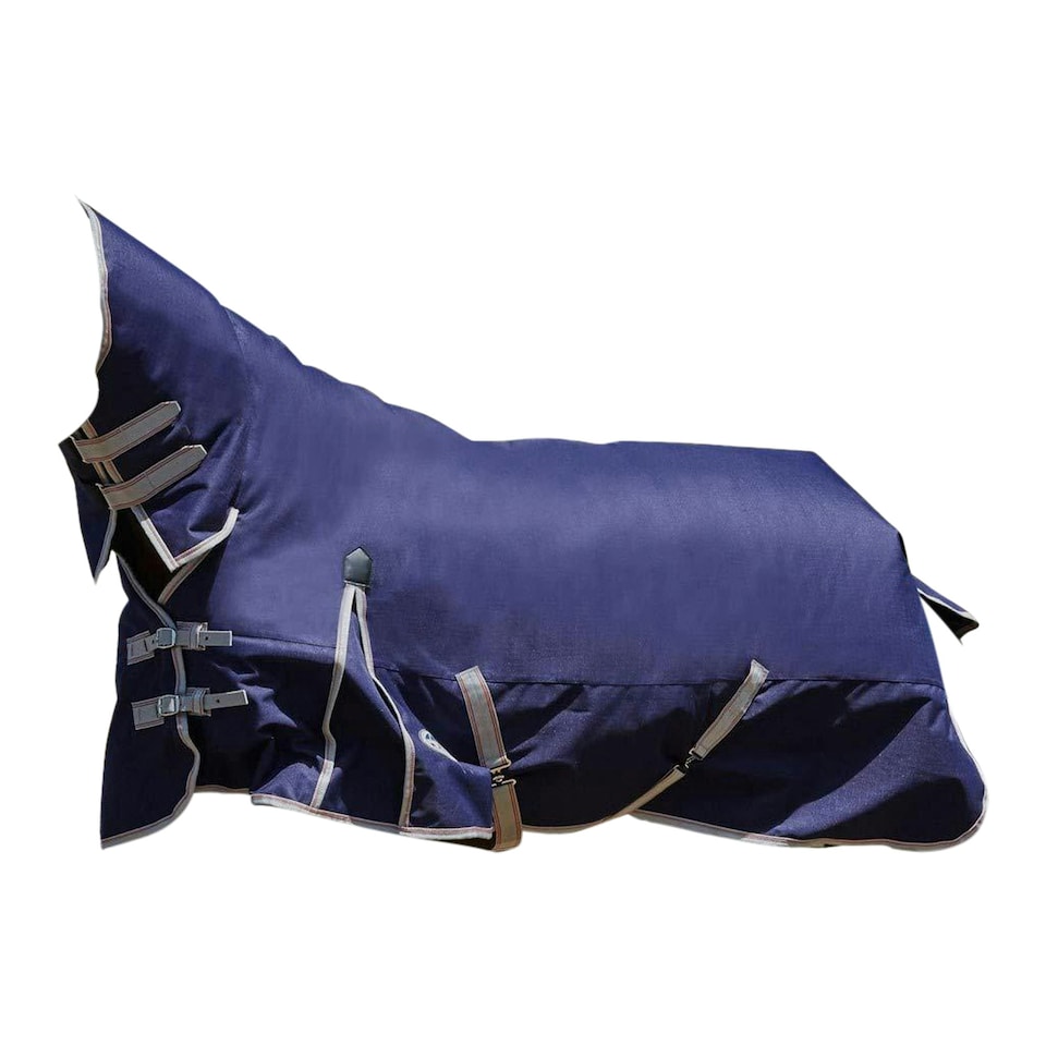 image 1 of Weatherbeeta Comfitec Heavy Essential Combo Neck Turnout Rug - Navy/Silver/Red - 4 ft 3