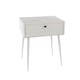 image 5 of Options Saturn 1 Drawer Metal Bedside Cabinet - Painted Finish with Metal Handle and Mid-Century Tapered Legs