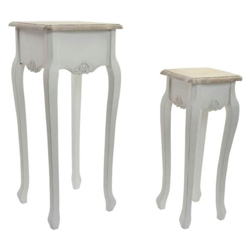 image 1 of Side table DKD Home Decor Versalles Fir Wood White 35 x 35 x 80 cm N/A