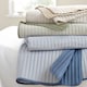 image 4 of Catherine Lansfield Stripe Quilted Reversible Bedspread | Blue | One Size