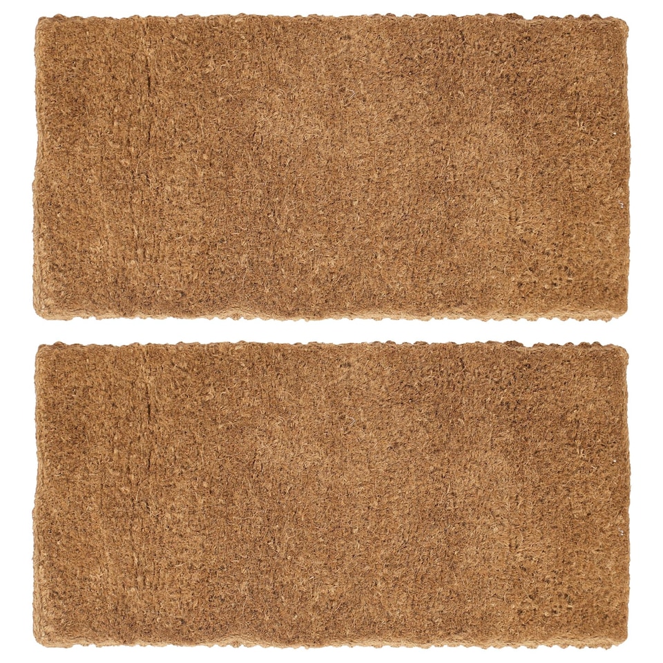 image 1 of Nicola Spring Premium Handmade Coir Door Mats - 120cm x 60cm - Pack of 2