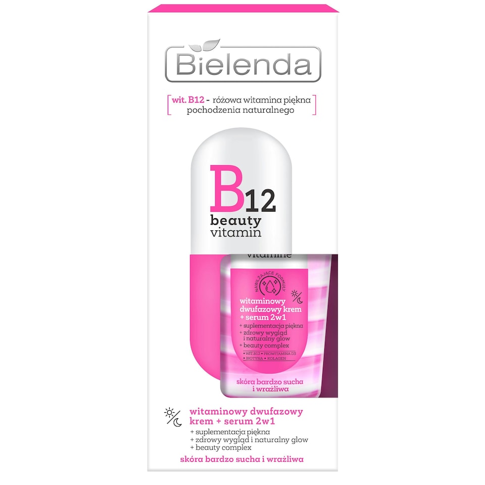 image 1 of Bielenda B12 Beauty Vitamin 2-Phase Cream And Serum 2-In-1 Day/Night 45g