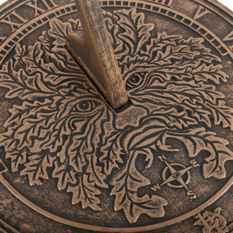 image 1 of Lisa Parker Green Man Terracotta Sundial - Bronze - One Size