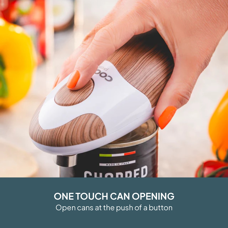 image 1 of Cooks Professional Automatic Can Opener with Simple One Touch Operation | White | Nordic White