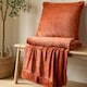 image 4 of Catherine Lansfield Velvet and Faux Fur Soft Touch Cushion | Orange | Burnt Orange | 55x55cm