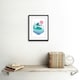 image 2 of Mid Century Modern Mountains Lake Sunset 9x7" Black Framed Wall Art Print