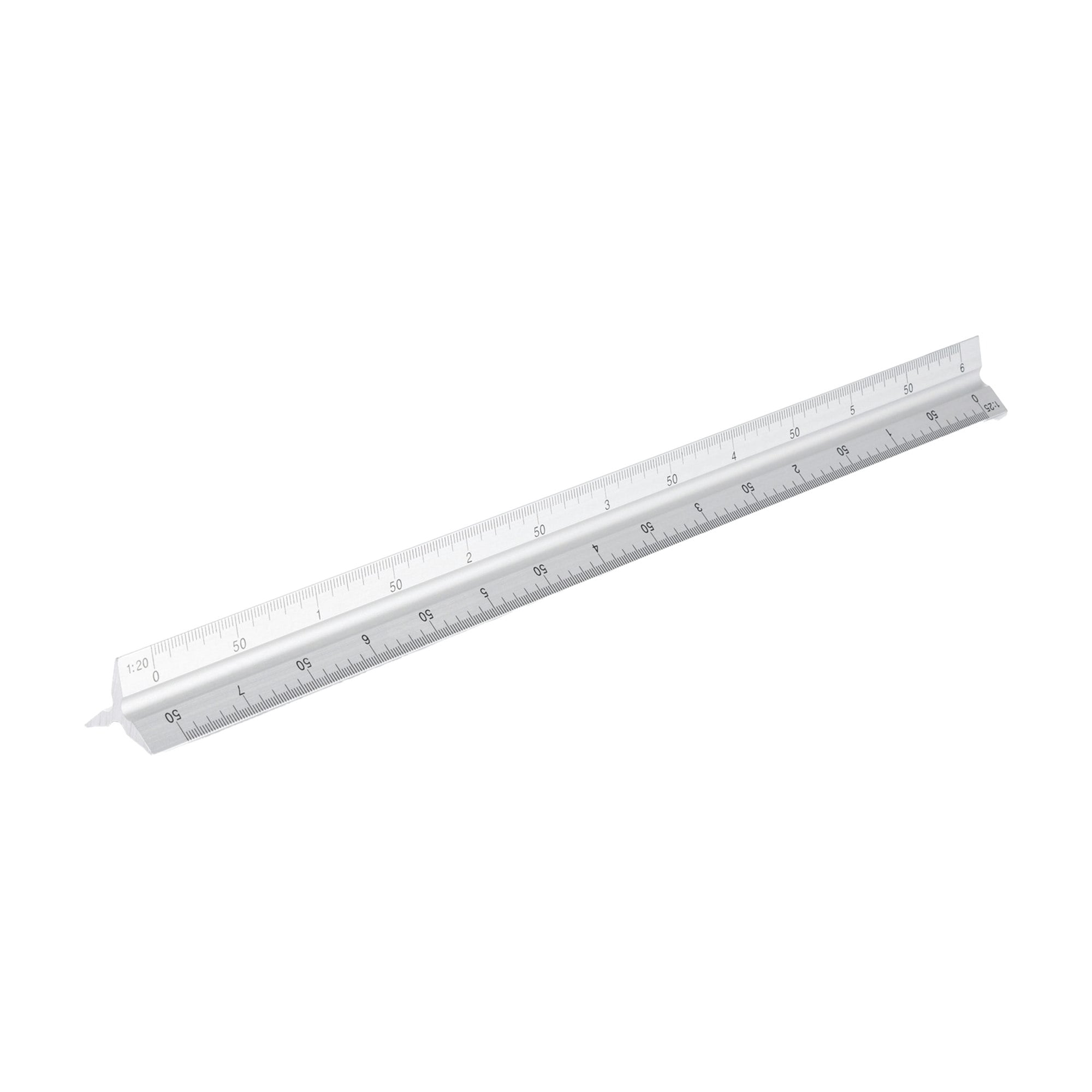 XD Collection Triangle Aluminium Ruler - Silver - One Size