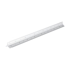 XD Collection Triangle Aluminium Ruler - Silver - One Size