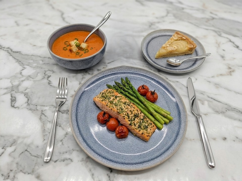 image 1 of Reactive Ash Blue Glaze Dinnerware Dinner Plate 4pc Set 26.5cm