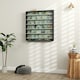 image 6 of HOMCOM Wall Display Cabinet w/ Shelves Glass Doors Black
