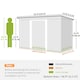 image 7 of Outsunny 9 x 4FT Metal Garden Storage Shed w/ 2 Door, Light Grey
