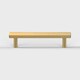 image 2 of Pushka Home Solid Brass Hexagon Bar Handle 160mm - Brushed Gold Finish Gold