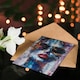 image 4 of Woman Sunglasses Beauty Portrait Oil Painting Birthday Card