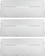 image 1 of SPARES2GO Plastic Drawer Flap Front Handle for Hotpoint RFA52 RFAA52 Fridge Freezer (Pack of 3)
