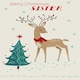 image 1 of Stag Design Sister Christmas Card