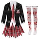 image 1 of Zombie Schoolgirl Costume With Stockings | Multi | 2XL