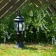 image 1 of ValueLights Black Windsor Outdoor Post Topper Light with 6W Warm White Bulb Black