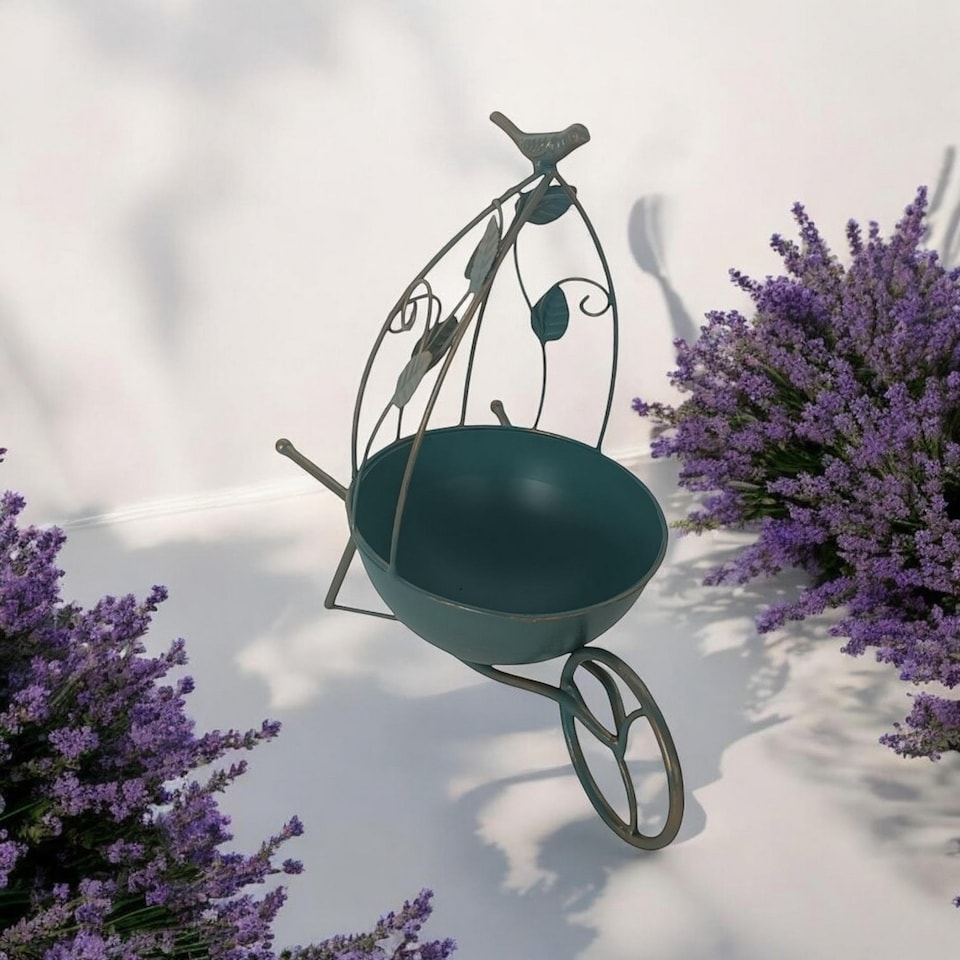 image 1 of Garden Planter - Metal - L19 x W34 x H36 cm - Blue