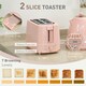 image 4 of HOMCOM Kettle and Toaster Set 1.7L Kettle & 2 Slice Toaster Set, Light Pink