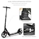 image 3 of HOMCOM Teens Adult Kick Scooter Fold Adjust 14+ w/ Rear Dual Brake System Black | Black | Black