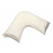 Belledorm Easycare Percale V-Shaped Orthopaedic Pillowcase - Ivory - One Size