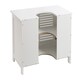 image 3 of Living and Home Under Sink Bathroom Cabinet with 2 Shutter Doors White