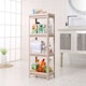 image 2 of Living and Home 4-Tier Multifunction Plastic Storage Rack, Pink Pink