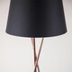 image 4 of First Choice Lighting Pair Copper Tripod Floor Lamp with Black Fabric Shade Copper | Black