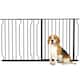 image 1 of PawHut Dog Gate Wide Stair Gate w/ Door Pressure Fit, 75-145W cm, Black